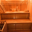 Finnische Heimsauna für 4 Personen aus Holz mit 6 kW Elektroofen Zen 4 Rabatte