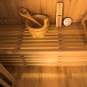 Finnische Holzhaussauna für 3 Personen mit 4,5 kW Heizung Sense 3 Rabatte