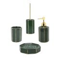 Bad-Accessoire-Set mit Zahnbürstenhalter, Seifenspender, Seifenschale und Toilettenbürste Emerald Verkauf