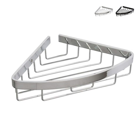 Eck-Duschablage aus schwarz verchromtem Aluminium Attractive Aktion
