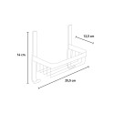 Schwarzes, verchromtes Aluminium-Duschregal zur Wandmontage mit 1 Ebene Attractive Auswahl