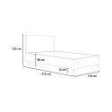 Einzelbett mit Bettkasten 100x200 Schlafzimmer Priya S2 