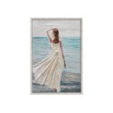 Handgemaltes Bild auf Leinwand Relief Frau Strand 60x90cm W713 Sales