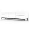 TV-Schrank 170cm, 4 Schubladen, weiße Hochglanzoberfläche, Metis Living Up Angebot