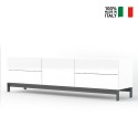 TV-Schrank 170cm, 4 Schubladen, weiße Hochglanzoberfläche, Metis Living Up Verkauf