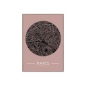 Fotodruck Stadtkarte von Paris mit Rahmen 50x70cm Unika 0008 Verkauf