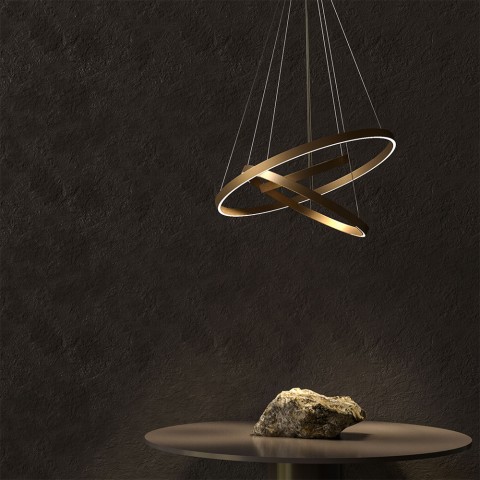 Minimalistischer LED-Deckenleuchter, verstellbar, 3 Ringe - Rim Maytoni Aktion