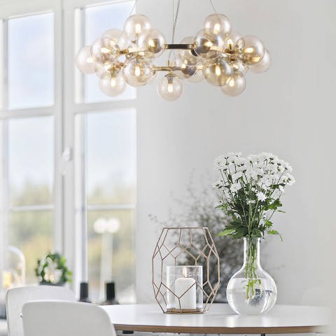 Hängekronleuchter 25 goldene Kugeln moderner Stil Dallas Maytoni Aktion