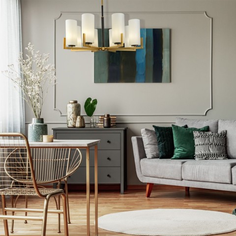 Messing-Kronleuchter moderne Deckenleuchte 8 Lichter Fortano Maytoni Aktion