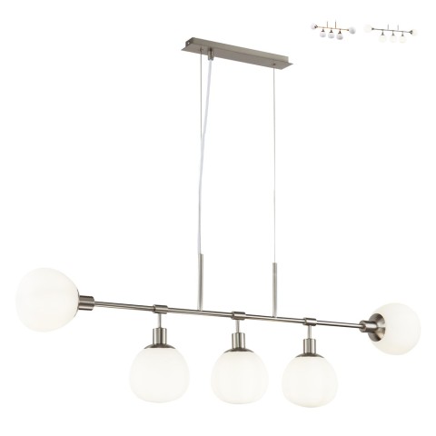 Moderne hängende Kronleuchter Lichter Kugeln weißes Glas Erich Maytoni Aktion