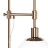 Goldene Stehlampe mit weißem Kugelschirm Erich Maytoni Verkauf