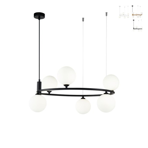 Wohnzimmer-Kronleuchter 6-light Kreis hängenden Kugeln Ring Maytoni Aktion