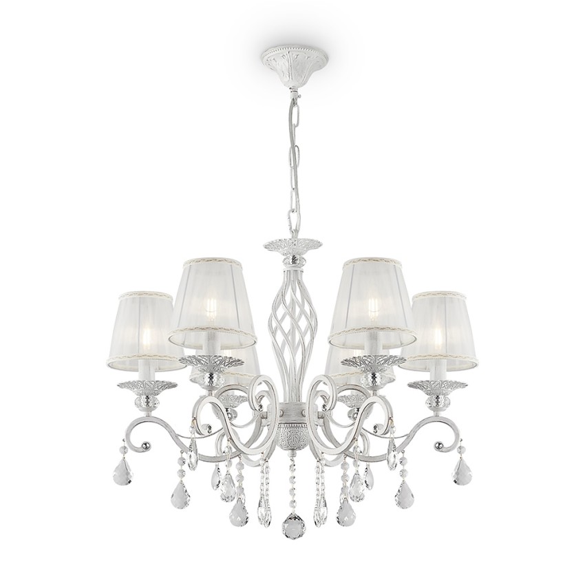 Kronleuchter Deckenlampe weiß klassisch Kristalle Grace Maytoni Aktion Kronleuchter Deckenlampe weiß klassisch Kristalle Grace Maytoni Aktion