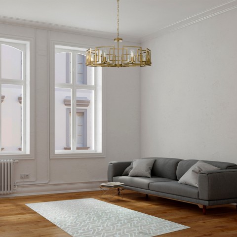 Bowi Maytoni 8-Licht-Wohnzimmer-Deckenleuchter Gold Kronleuchter Aktion