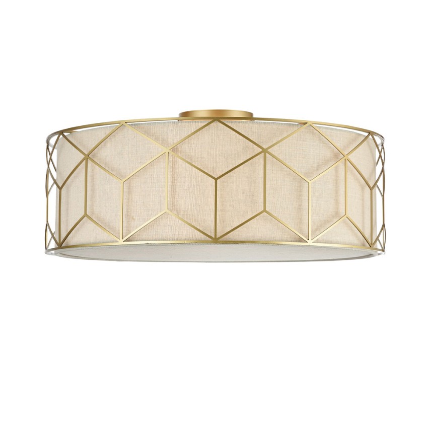 Moderne Deckenleuchte Gold Stoffschirm Messina Maytoni Aktion Moderne Deckenleuchte Gold Stoffschirm Messina Maytoni Aktion
