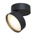 Moderne runde schwarze verstellbare LED-Deckenleuchte Onda Maytoni Verkauf