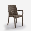 Stapelbarer Rattanstuhl mit Armlehnen Gartenbar Outdoor Indiana BICA Kosten