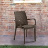 Stapelbarer Rattanstuhl mit Armlehnen Gartenbar Outdoor Indiana BICA Eigenschaften