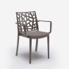 23er Set Matrix Armchair BICA Gartenstühle mit Armlehnen aus Polypropylen Maße