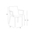 23er Set Matrix Armchair BICA Gartenstühle mit Armlehnen aus Polypropylen Kosten