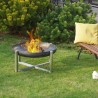 Runde Feuerschale aus Edelstahl für den Garten im Freien Quadra Rabatte