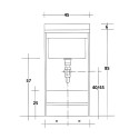 Waschtischunterschrank 45x50 cm mit Holzwäscheablage Edilla Montegrappa Modell