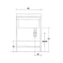 Waschbeckenschrank Wäschepflege Holzplatte 2 Türen 60x60cm Edilla Montegrappa Modell