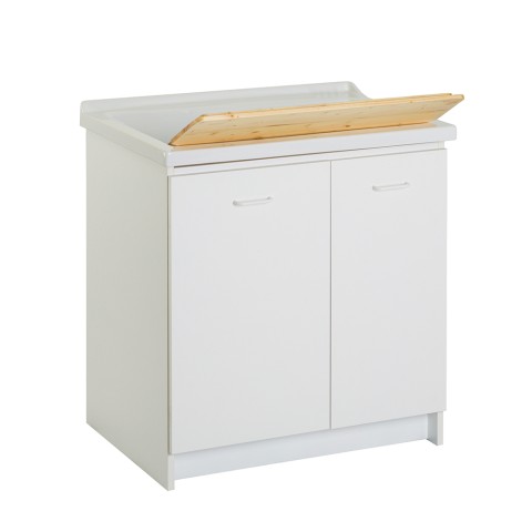 Waschbecken Schüssel Keramik Waschbecken 2 Türen 83x60cm Holzplatte Acqua Edilla Aktion