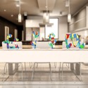 Pop-Art-Stil farbigen Plexiglas Blume dekorative Skulptur Tulpe Maße