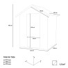 Gartenholzhaus für Geräte mit Einzeltür 146x130 cm Marcella Sales