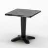 Schwarz Quadratisch Tisch und 2 Stühle Farbiges Polypropylen-Innenmastenset Grand Soleil Dune Balcony Eigenschaften