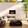 Moderner Bioethanol-Wandkamin mit Rahmen Pisa Schwarz Katalog