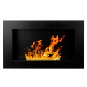 Moderner Bioethanol-Wandkamin mit Rahmen Pisa Schwarz Angebot