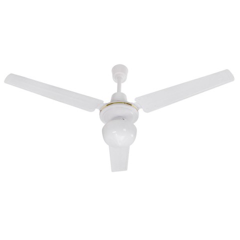 Moderner weißer Deckenventilator 3 Flügel 120cm mit Licht 70W Hitz Aktion