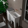 Außenwaschbecken mit Waschbrett 59x41x75 cm Jo Aktion