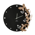Runde Wanduhr 40cm aus Metall handgefertigt mit tanzenden 3D-Schmetterlingen Ceart Eigenschaften