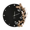 Runde Wanduhr 40cm aus Metall handgefertigt mit tanzenden 3D-Schmetterlingen Ceart Eigenschaften