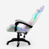 Weißer Gaming-Stuhl LED-Massage Liegestuhl ergonomischer Stuhl Pixy Plus Auswahl