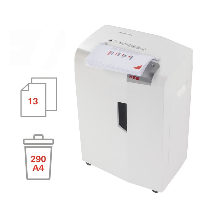Büro-Aktenvernichter Papier- und CD-Schredder 13 Blatt 4 x 37mm X13 Shredstar HSM Aktion Büro-Aktenvernichter Papier- und CD-Schredder 13 Blatt 4 x 37mm X13 Shredstar HSM Aktion
