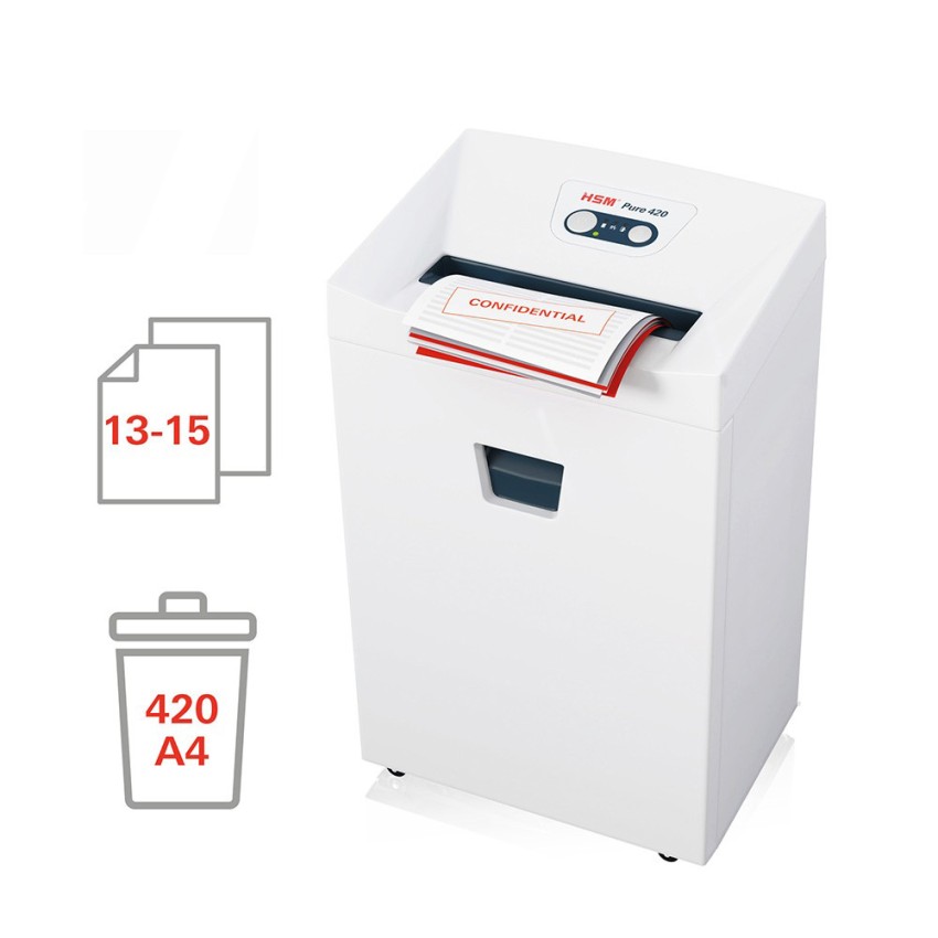Professioneller Aktenvernichter Büro Schredder 4,5 x 30mm Pure 420 HSM Aktion Professioneller Aktenvernichter Büro Schredder 4,5 x 30mm Pure 420 HSM Aktion