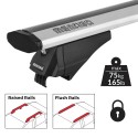 Universelle Dachträger für Autos, Flush/Raised Rails, Menabò Leopard Silber Angebot