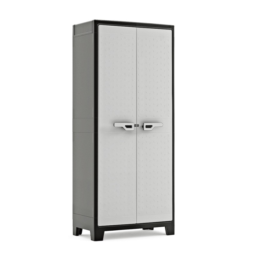 Garten-Außenschrank mit 5 Regalböden, grau-schwarz, Titan Alto XL Keter Aktion