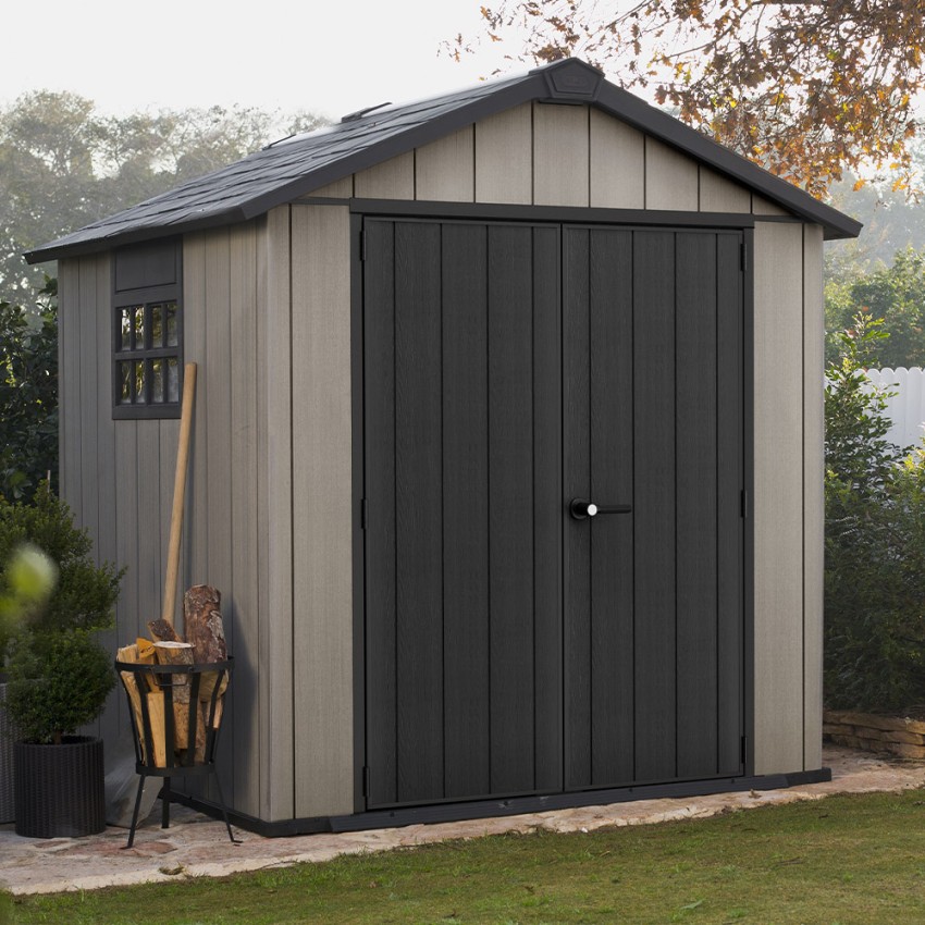 Gartenhaus aus PVC-Harz 230x223x242cm Oakland 757 Keter K224432 Aktion Gartenhaus aus PVC-Harz 230x223x242cm Oakland 757 Keter K224432 Aktion