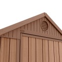 Gartenhaus natürliche Holz-Effekt PVC-Harz 125x184x205cm Darwin 4x6 Keter Lagerbestand