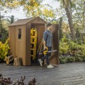 Gartenhaus natürliche Holz-Effekt PVC-Harz 125x184x205cm Darwin 4x6 Keter 