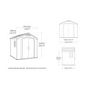 Gartenhaus mit Regalen 256,5x182x243cm Factor 8x6 Keter K209871 Modell