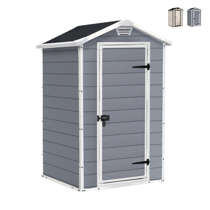 Gartenhaus aus PVC-Resin mit Boden 129x103x196cm Manor 4x3 Keter Aktion