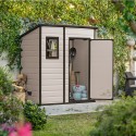 Gartenhaus Geräteschuppen aus PVC 183,5x111x200,5cm Manor Pent 6x4 Keter Maße