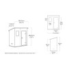 Gartenhaus Geräteschuppen aus PVC 183,5x111x200,5cm Manor Pent 6x4 Keter 