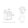 Keter Gartenhaus aus PVC-Resin mit Fenstern 185x152x226cm Manor 6x5 Eigenschaften